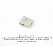 Conector USB hembra tipo A para armar, soldable